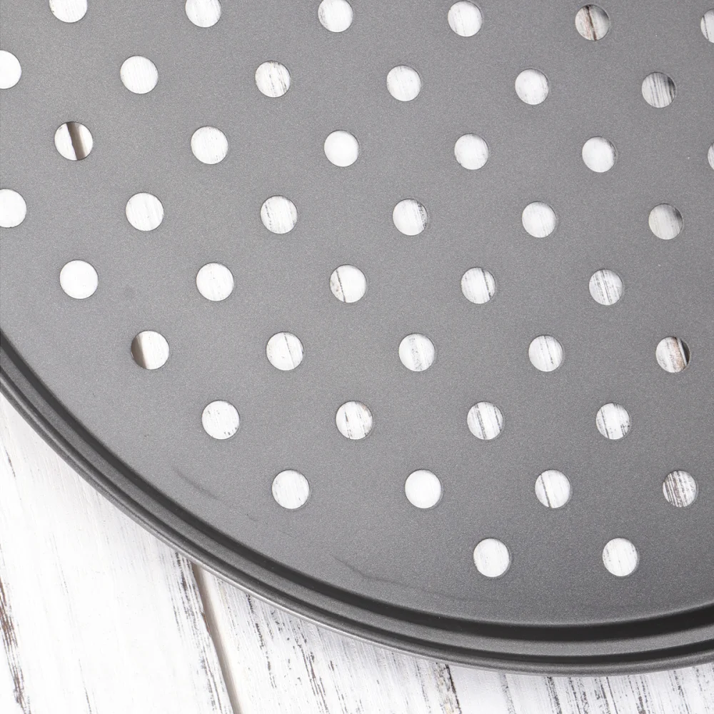 12-дюймовый антипригарная сковорода для пиццы противень выпечки с отверстиями