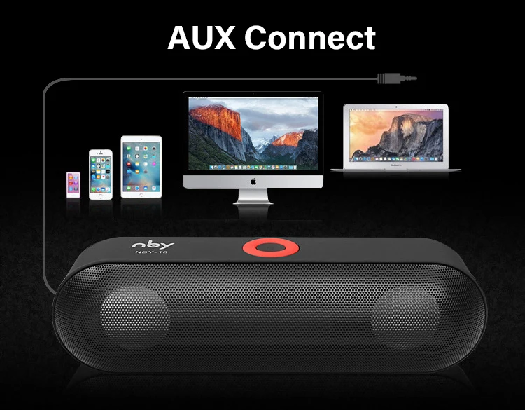 NBY18 мини портативный Bluetooth динамик fm-радио беспроводной динамик 3D стерео музыка объемный компьютер колонки поддержка TF AUX USB