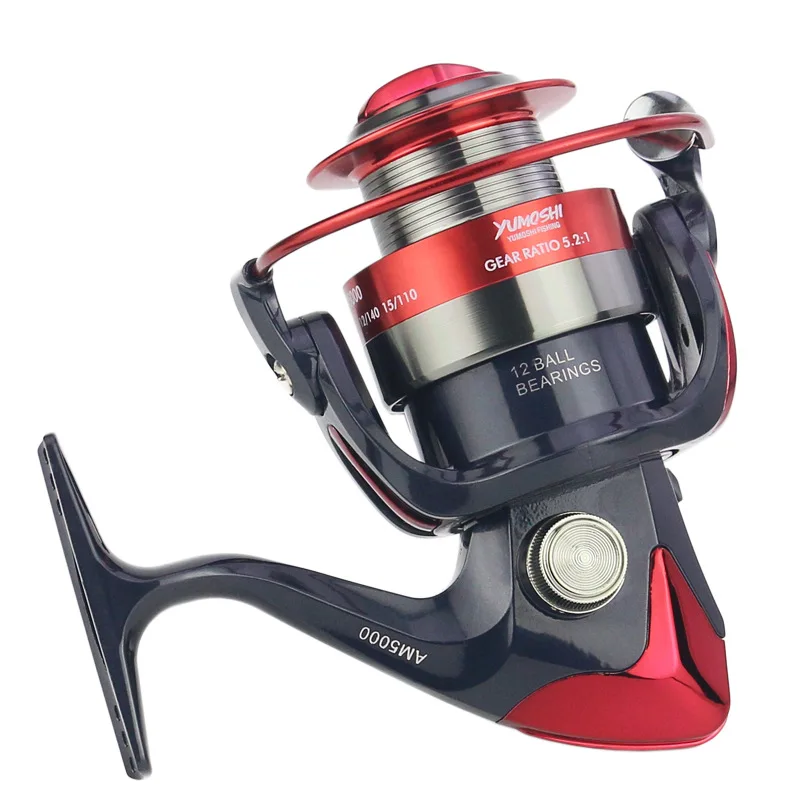 

YINGTOUMAN 1PCS/LOT Fishing Wheel 5.5:1 12BB Spinning Wheel All Metal Rocker Arm Fishing Tackle