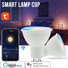 Голос Управление 5 Вт RGB умный светильник накаливания с регулируемой яркостью GU10 Wi-Fi светодиодный Mag ic лампы AC 85 В постоянного тока 265V работать с Alexa Google Home