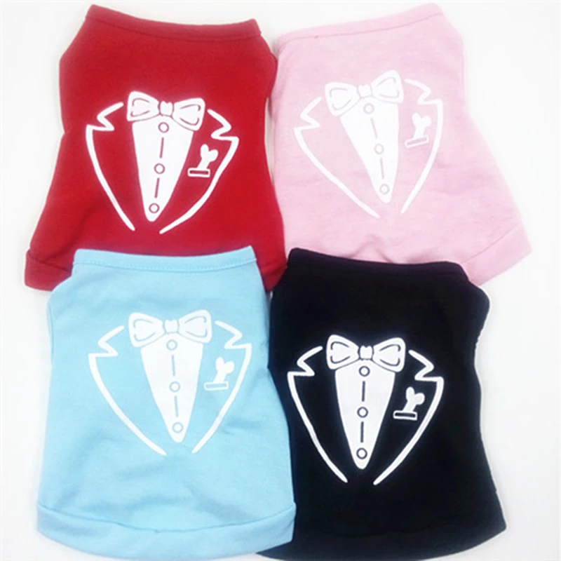 Модный жилет для домашних животных 4 цвета милая футболка собак и кошек летняя