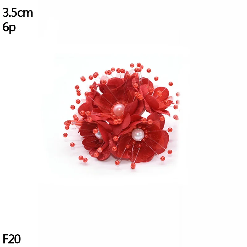 F20-DA121-F06 Смесь искусственных ягод красный цветок вишня тычинка Берри Набор DIY Подарочная коробка венок Рождество Свадебная вечеринка украшения - Цвет: F20-DA121-F06
