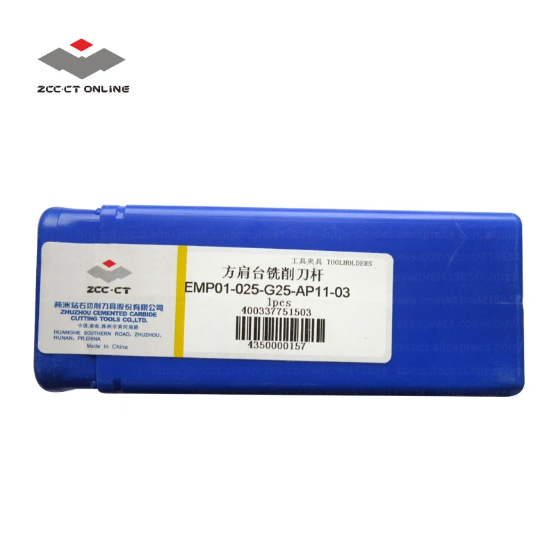 

Original ZCC 1pc EMP01-025-G25-AP11-03 25mm 3 teeth square shoulder milling tool lathe mill cutter for APKT11