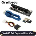 60 см USB 3,0 pci e Райзер Ver006 Pci Express Райзер-карта 1x до 16x Sata до 4pin Ide Molex Power для майнера Btc - фото