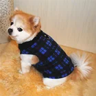 Универсальный Зимний теплый флисовый жилет для собак и кошек, одежда, пальто для щенков, клетчатая рубашка, куртка, свитер для маленьких и средних собак, кошек