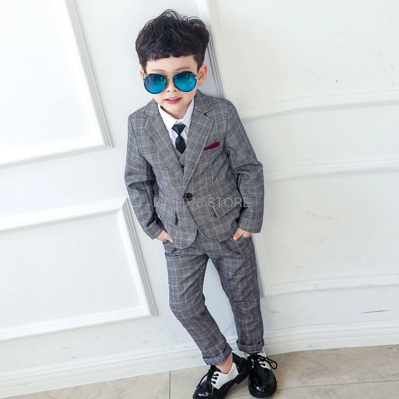 Костюм для мальчиков из блейзера жилета брюк и галстука 4 шт. | Детская одежда