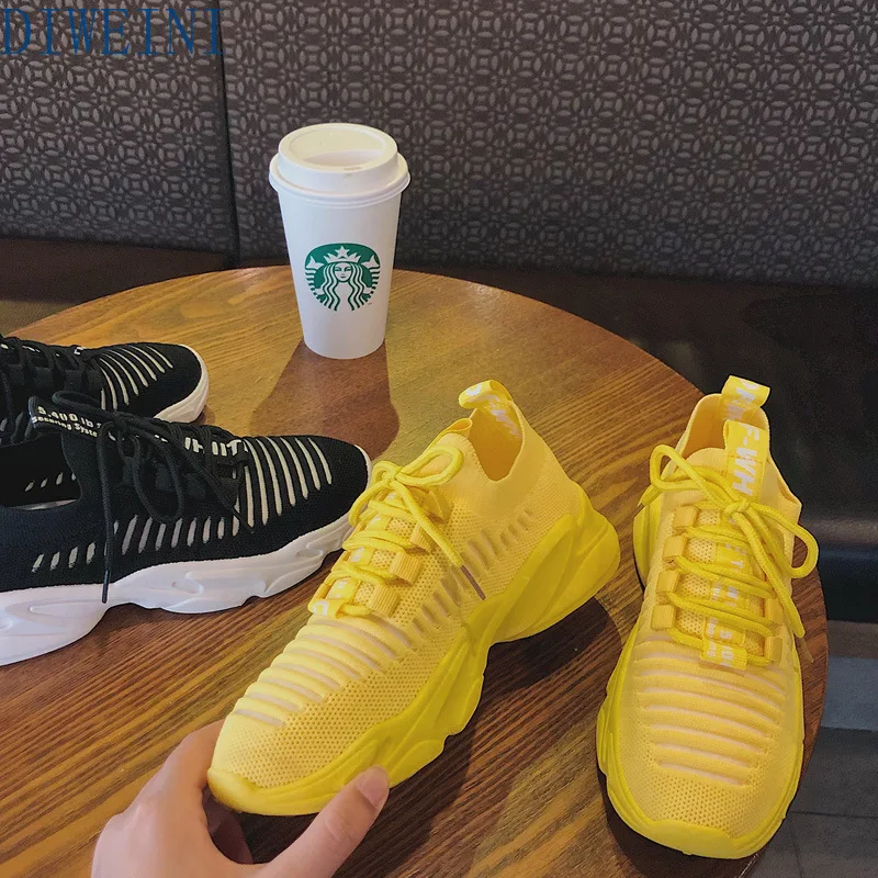 

2019 New Pink sneakers women Spring Summer Casual Shoes Breathable Mesh Flat Shoes Woman Trainers Shoes Tenis feminino