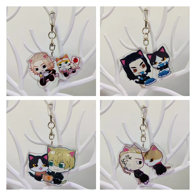 

Tokyo Revengers Character Key Chains Anime Figure Manjiro Sano Draken Baji Matsuno Acrylic Key Rings Cute Pendant Keychain Gifts