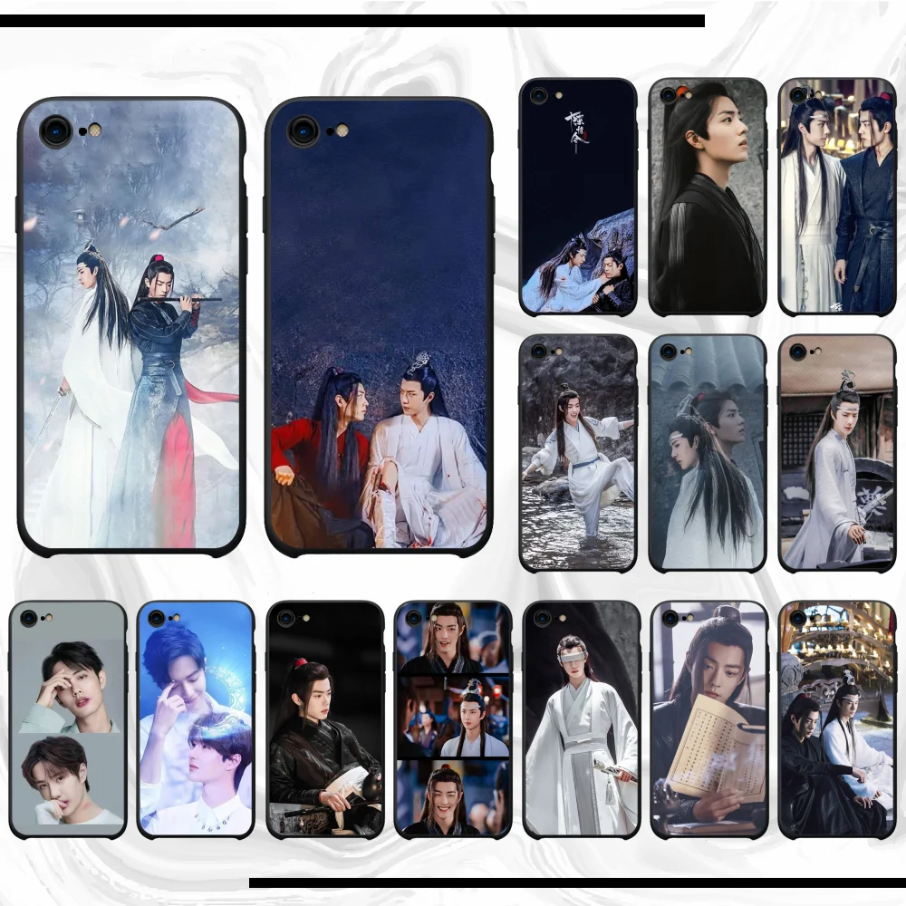 ChenQingLing в дикой Ван ибо XiaoZhan крышка черная мягкая чехол для телефона iphone7 8 7plus iphone