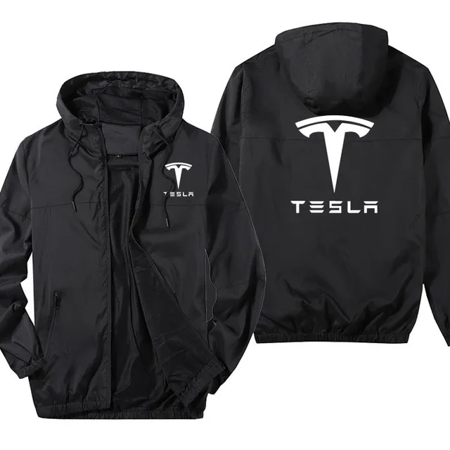 NEW Stitching Hip hop trend Men sports top Tesla car logo print men clothing Harajuku Oversized Men Hip hop street jacket