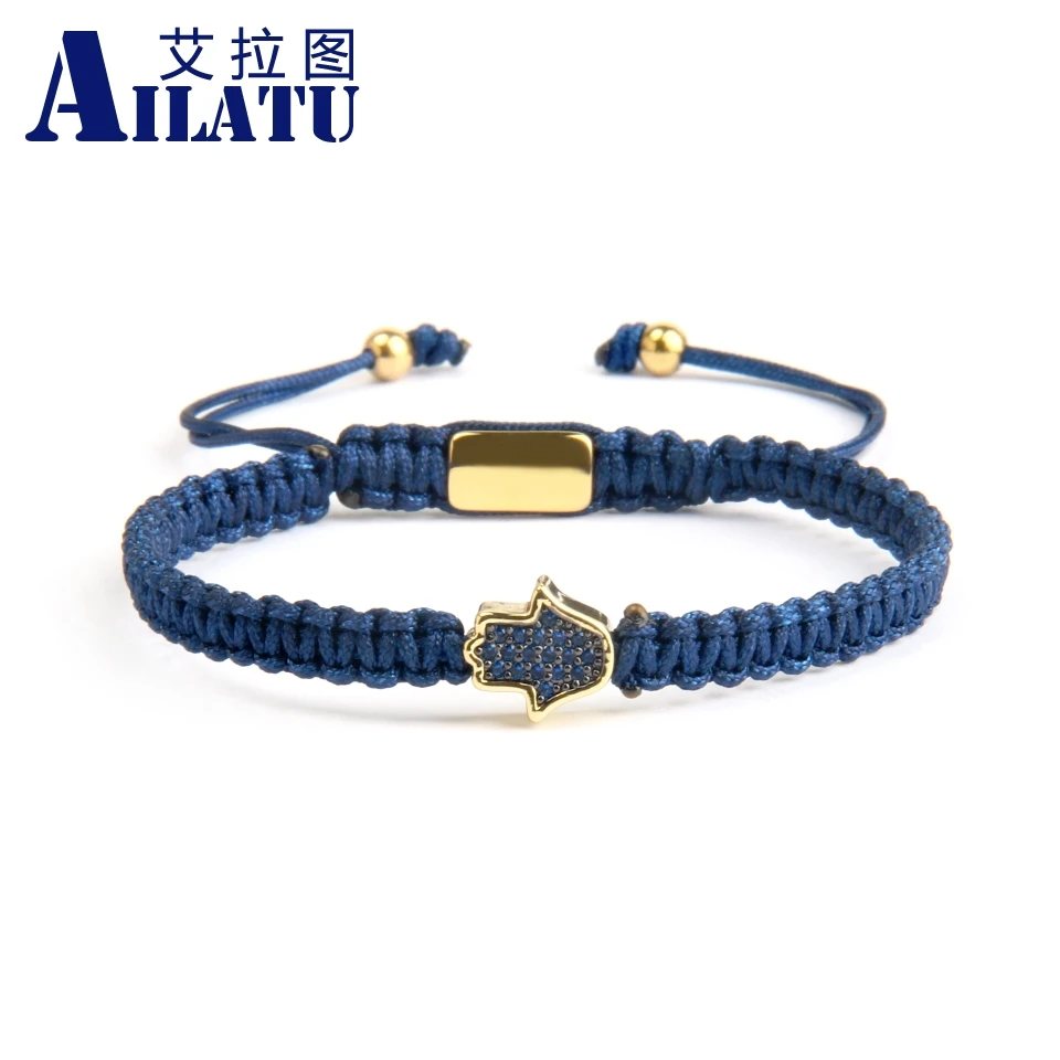 Женский и мужской плетеный браслет с фианитами, браслет с ...