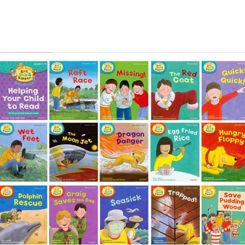 Книга для чтения на дереве Oxford 25 книг/набор с биффом чипом и киппером ручная книга