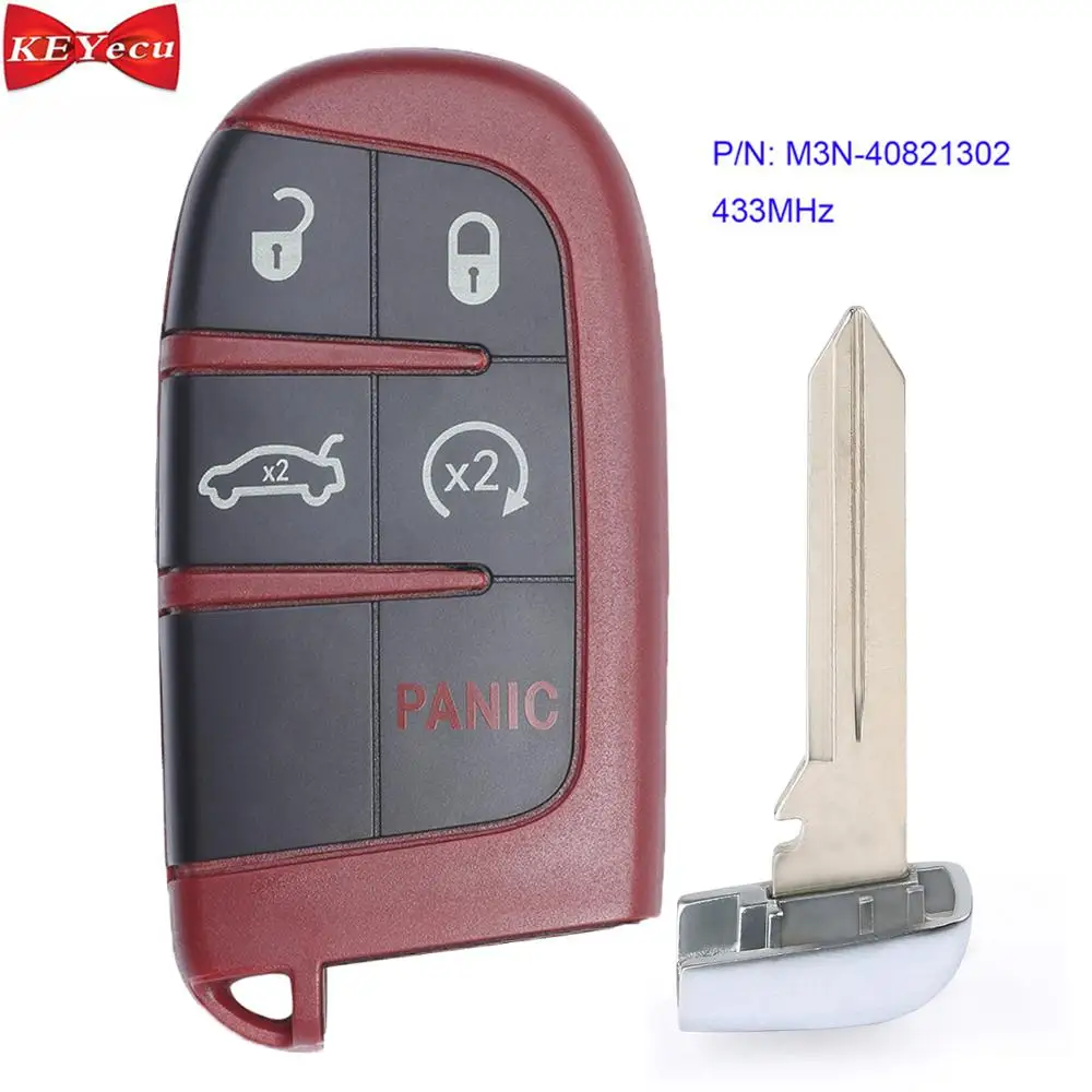 KEYECU для Jeep Grand Cherokee Chrysler 300 2011 2012 2013 пульт дистанционного управления Управление, автомобильные аксессуары, брелок 433 МГц M3N-40821302