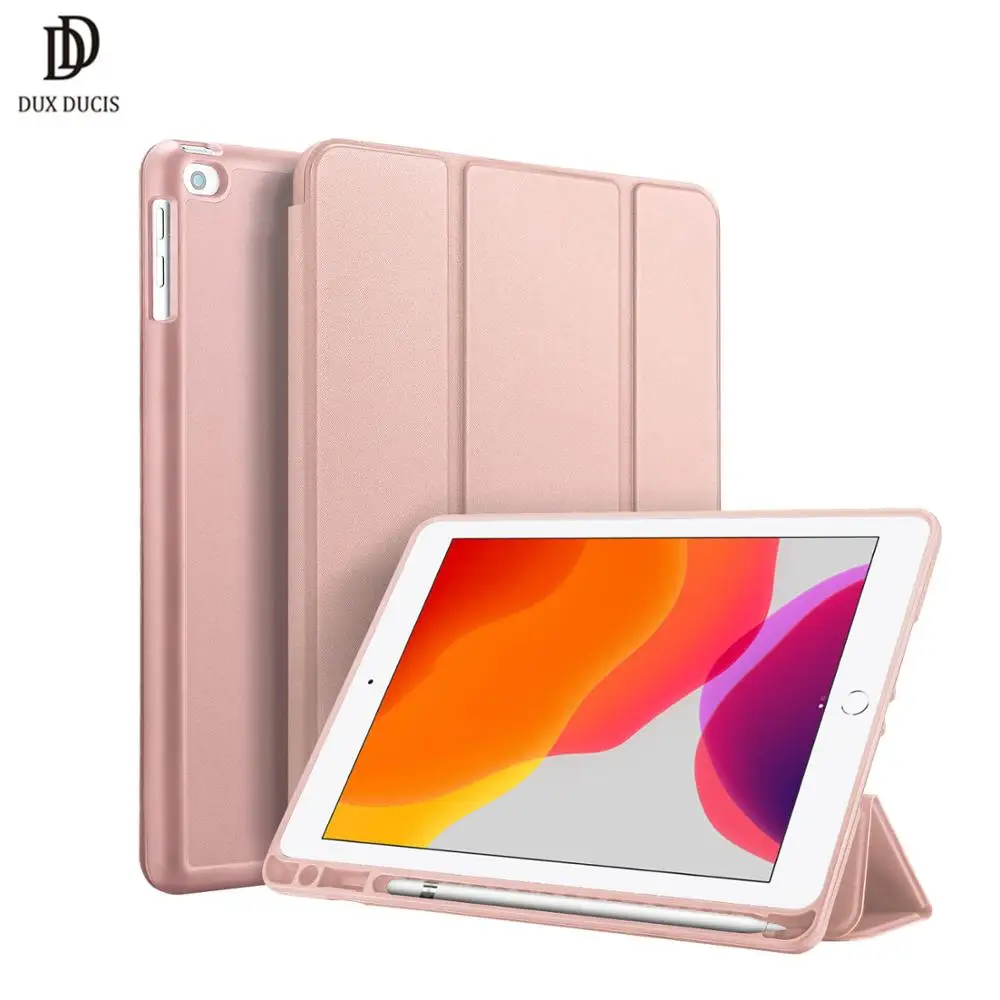 DUX DUCIS PU кожаный смарт-чехол для iPad 7 10 2 (2019) мягкий флип-чехол дюймов с карандашом