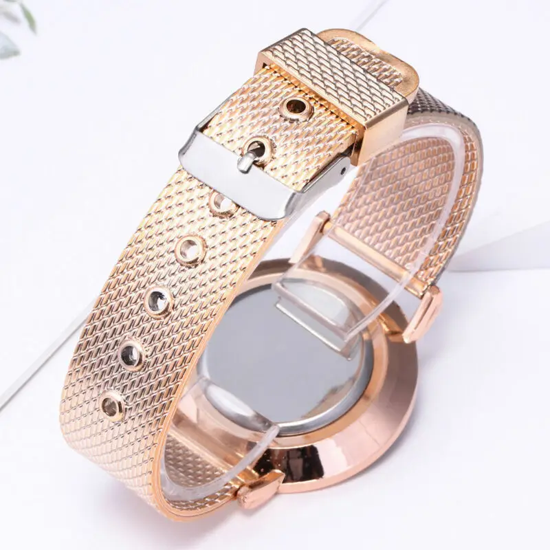 

Fashion Luxury Women Watch Stainless Steel Strap Bracelet Delicate Wristbands Analog Quartz Wrist Watch For Ladies