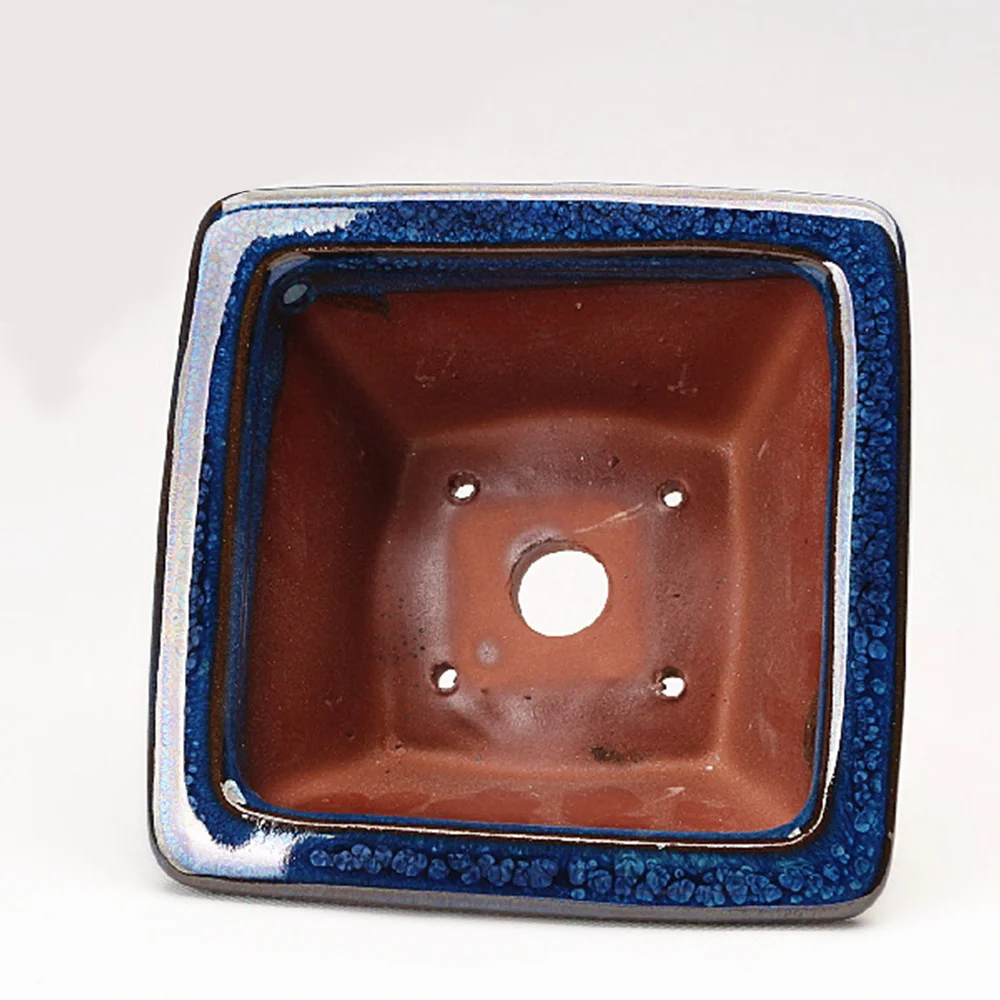 

Ceramics Chinese Bonsai Flower Pot Glazed Plant Flowerpot for Home 14*7.5cm