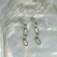 valentines day present2021 new plating chain earrings exaggeration electroplat womens earrings s925 ear stud fashion jewelry