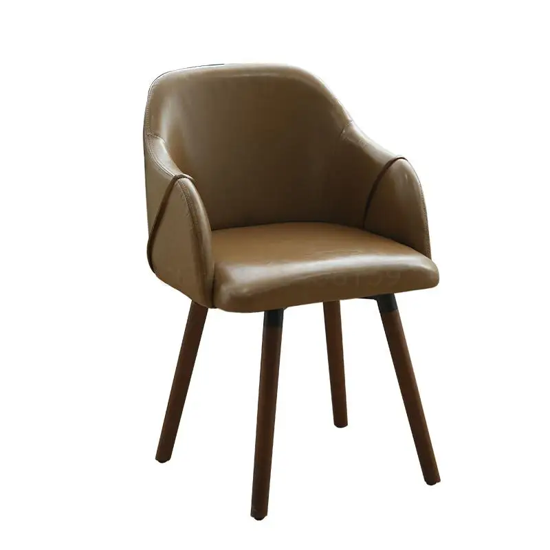 Нордический обеденный стул из цельного дерева для десертного чайного магазина