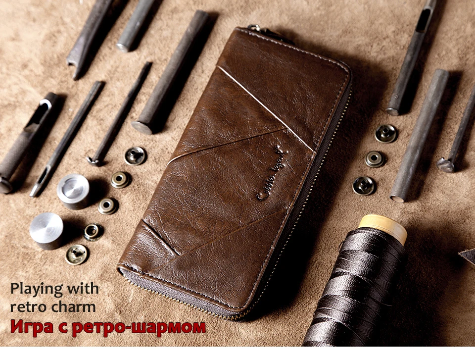 Cobbler Legend новые ретро трендовые женские кошельки для леди из натуральной кожи тонкий клатч кошелек для девочек длинные кошельки для карт и монет