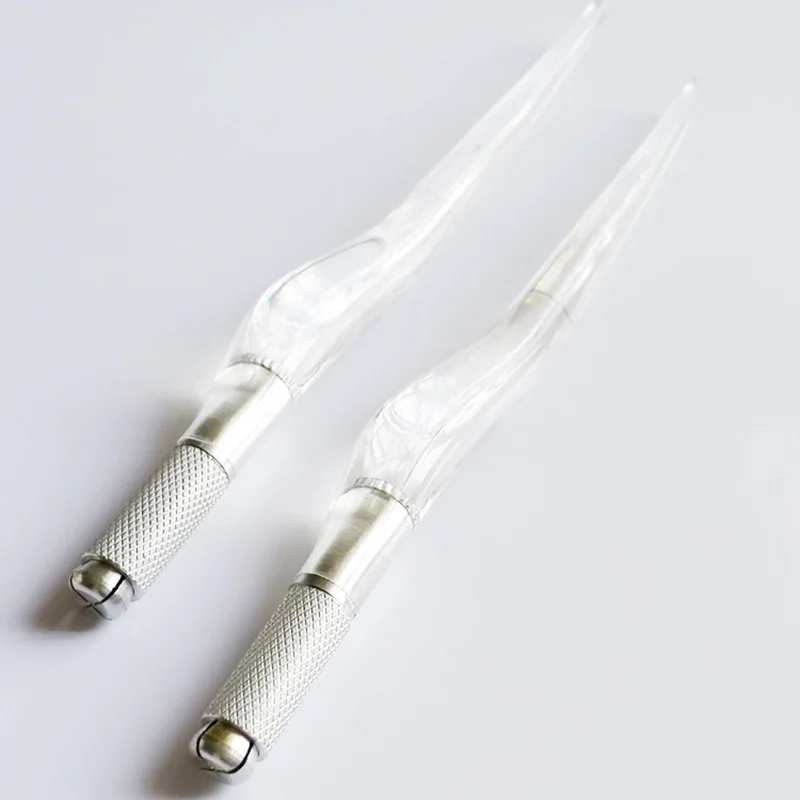 

Crystal Acrylic 20 pcs Tattoo Eyebrow Manual Microblading Pen PCD for Permanent Makeup dermografo micropigment tool tebori pens