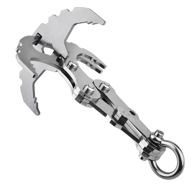 Гравитационный крюк подъем из нержавеющей стали коготь Карабинер для выживания