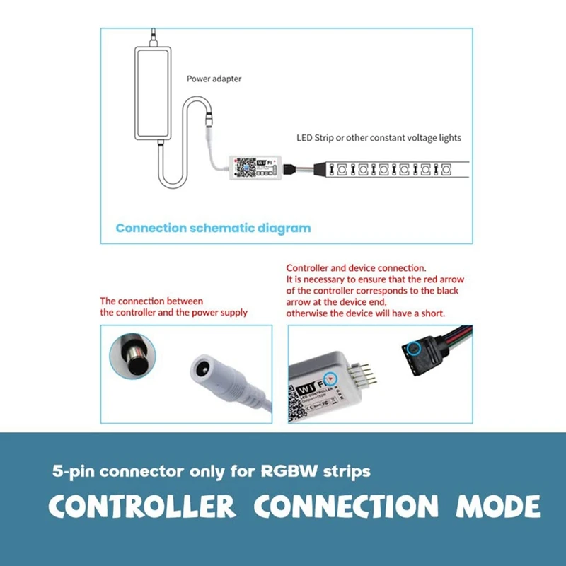 RGBW LED Strip Controller Bluetooth Wifi App Controlled Dimmer Control For Android / IOS System Light Chain | Лампы и освещение