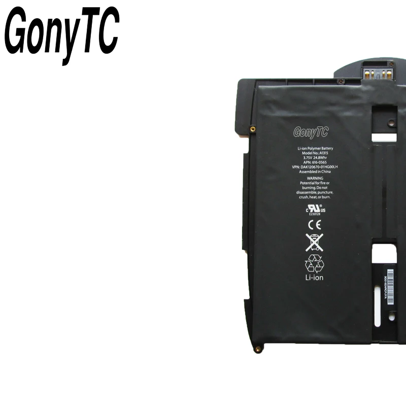 Новый литий ионный полимерный аккумулятор GONYTC A1315 3 75 В 616 Вт для iPad 1 первого