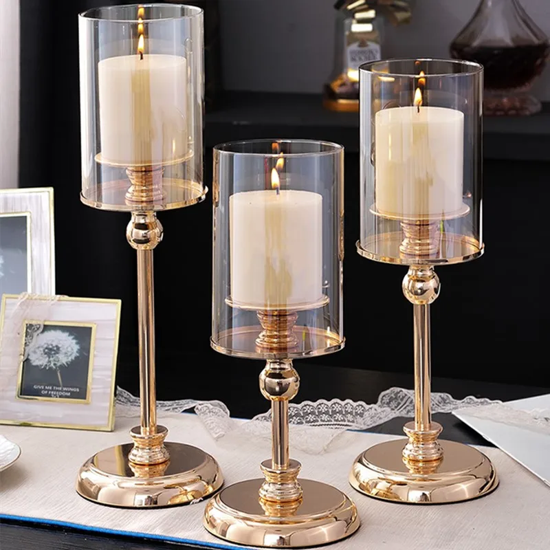 Шампанское золотой подсвечник аксессуары для дома украшения Свадебный банкет
