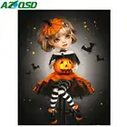 AZQSD Хэллоуин алмазная живопись девушка мозаика украшение для дома Алмазная вышивка полный набор картина Стразы рукоделие