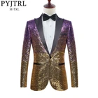 PYJTRL мужской костюм с блестками, свадебный банкет, блейзеры для певцов