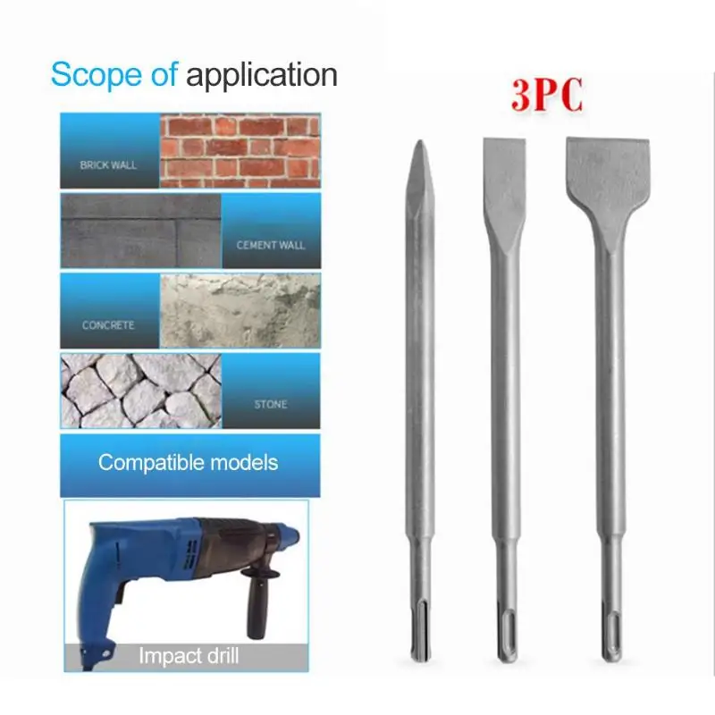 3 шт. электрический молоток сверло стальной камень бетон стена сверление острое