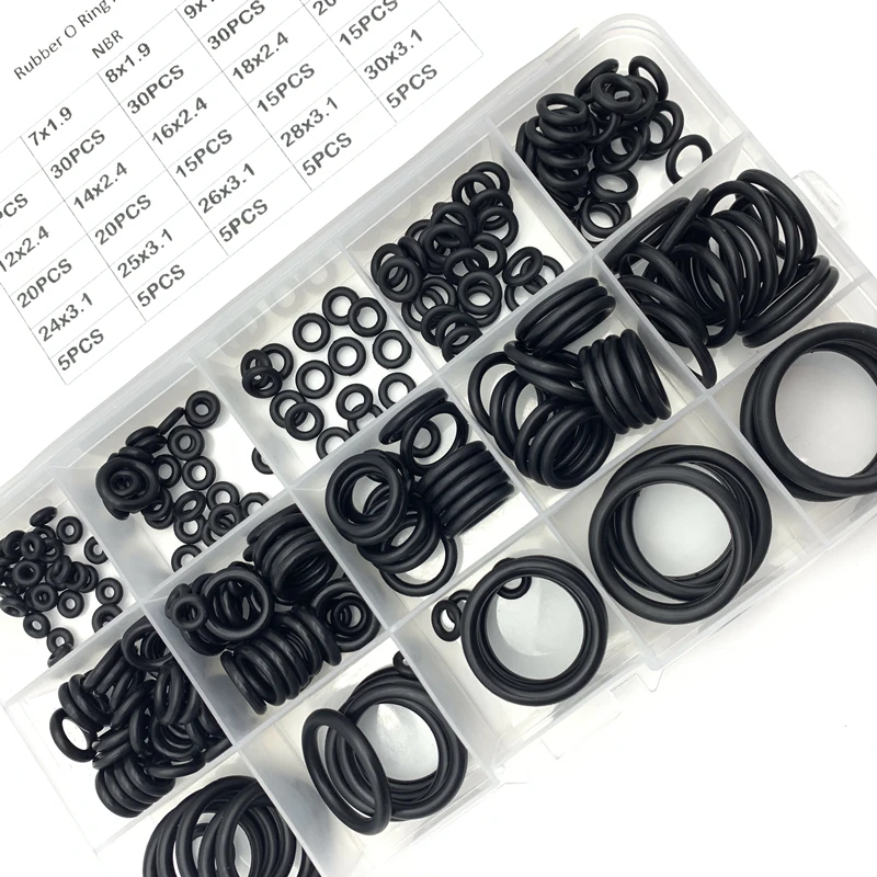 Черное резиновое уплотнительное кольцо 260 шт./лот набор уплотнительных 15