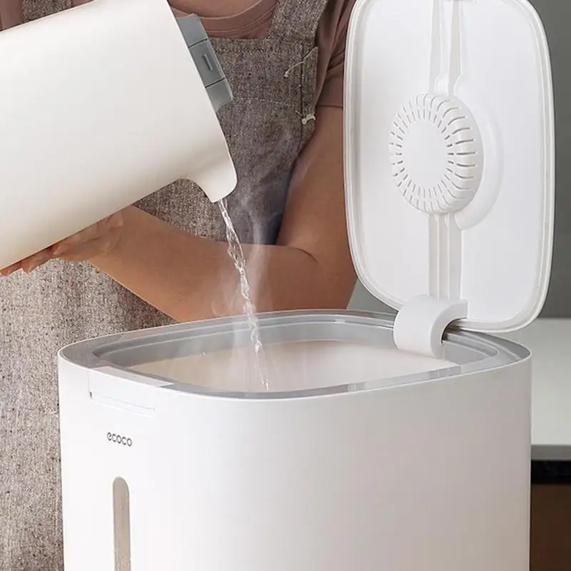 

10Kg Kitchen Collection Nano Bucket Insect-Proof Moisture-Proof Grain Rice Box Sealed Dog Cylinder Household Storage Food R G3B0