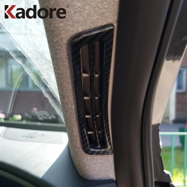 Для hyundai Santa Fe карбоновое волокно Автомобильный интерьер столб декоративная накладка для вентиляционного отверстия кондиционера крышка наклейка аксессуары Стайлинг
