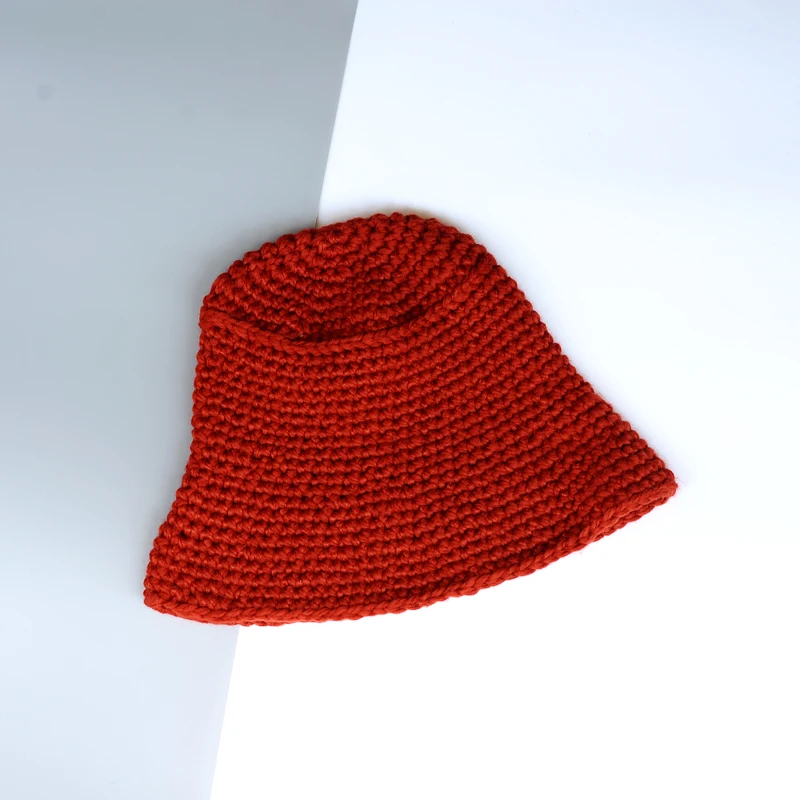 H3586 Women Knitted Fisherman Hat Female Autumn Winter Solid Color Korean Fashion Simple Warm Bucket Cap Japanese Basin Hats