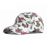 national style individual print flower baseball cap womens korean trend outdoor sun protection travel duck tongue sun hat boina