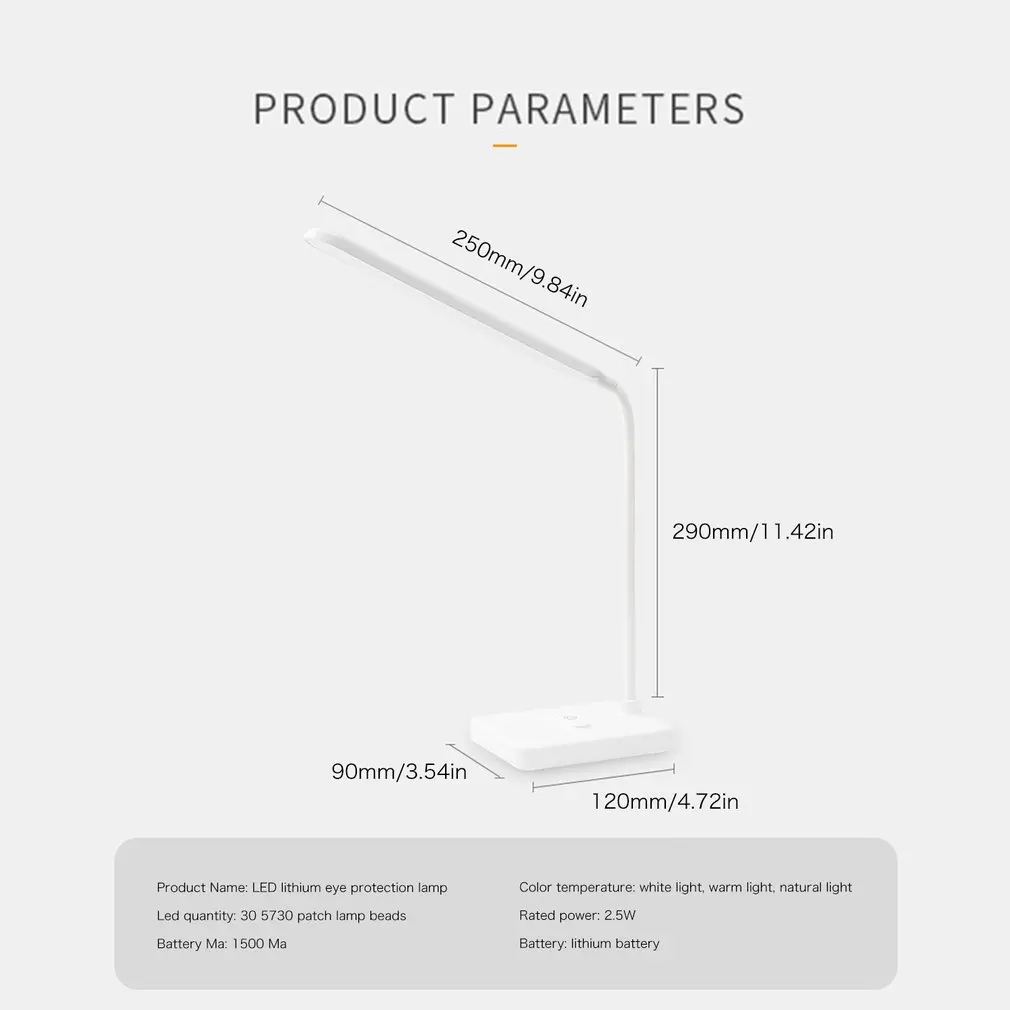 

Desk Lamp Touch Table Lamp For Living Room Gooseneck Desktop Foldable Dimmable Eye Protection Study Lamp LED Light