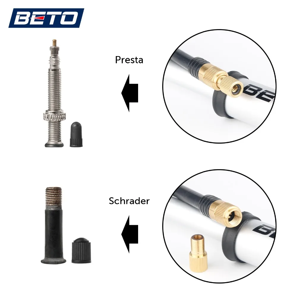 BETO MP 036 300psi MTB Портативный вилка воздушный насос для велосипеда Presta Schrader (Шрадер)
