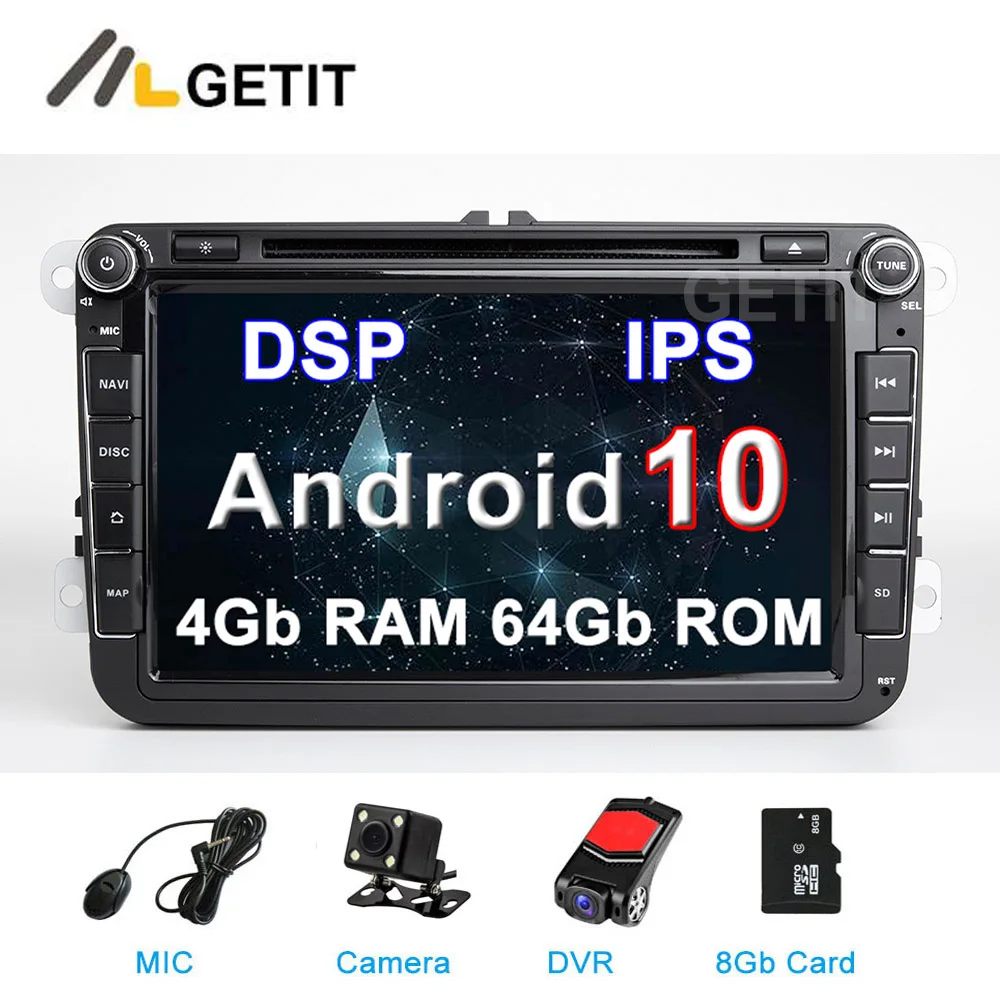 Android 10 автомобильный DVD стерео радио для VW PASSAT CC Jetta Golf 5 6 Tiguan Touran Caddy EOS Sharan polo Leon Toledo