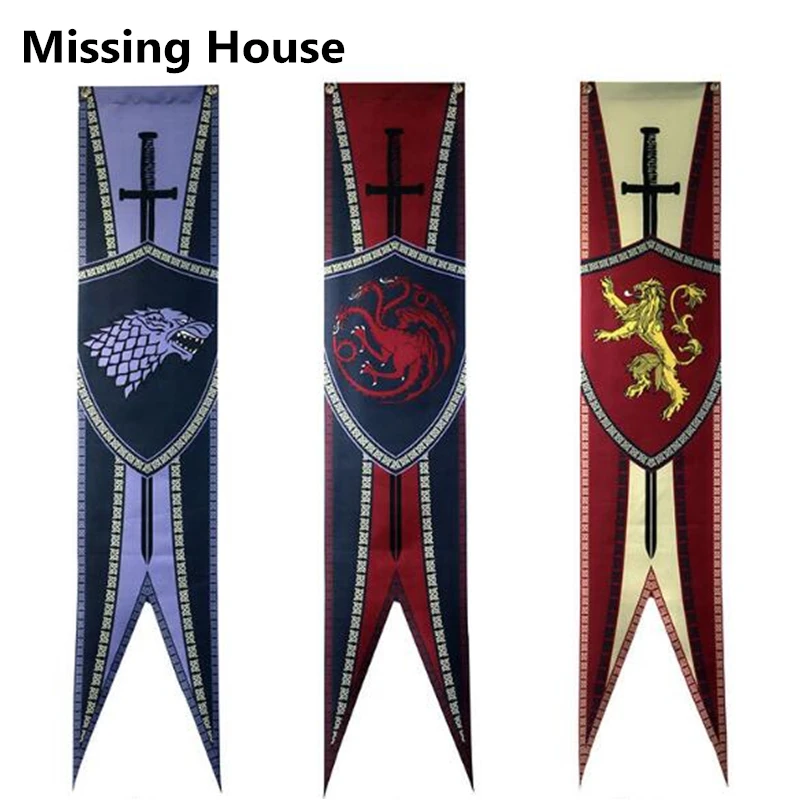 30x125 см аниме Игра престолов баннер House флаг Старк на стене дома вечерние KTV Косплэй Вечерние