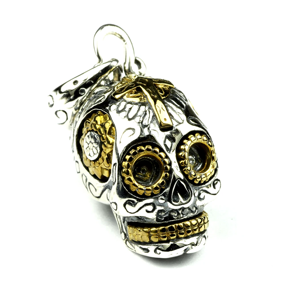 Стерлинговое Серебро 925 пробы череп тайская серебряная подвеска в античном стиле
