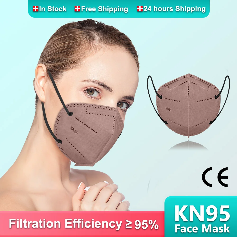 Маска для лица KN95 ffp2 с сертификатом ce цветная маска Mascarilla fpp2 homologada españa 5-слойная