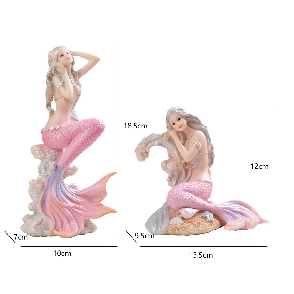 Русалка из смолы фигурки Европейская принцесса ангел статуя креативные поделки