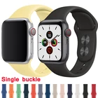 Спортивный силиконовый ремешок для Apple watch, 44 мм, 40 мм, correa, 42 мм, 38 мм, iwatch series 5, 4, 3, браслет, аксессуары для apple watch
