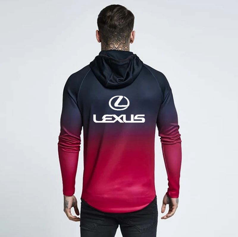 Весенне-осенняя куртка на молнии толстовки с капюшоном lexus принт логотипом