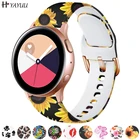 YAYUU цветочный ремешок для Samsung Galaxy Watch Active 2 40 мм44 мм женские 20 мм Мягкие силиконовые сменные полосы для Galaxy Watch 4