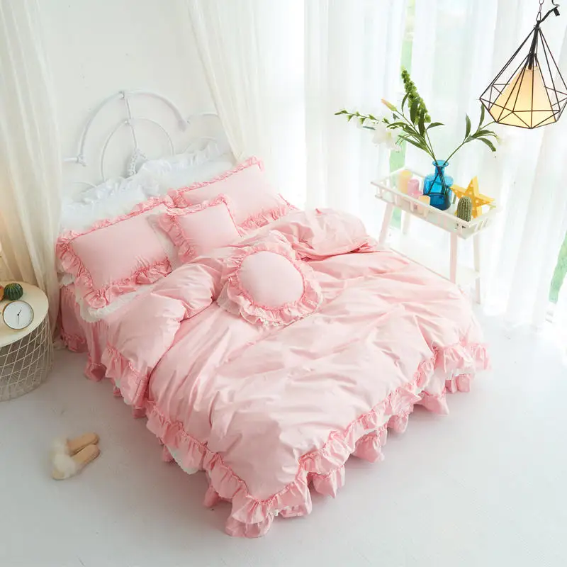 100% хлопковая куртка в Корейском стиле класса люкс принцесса постельное бельё