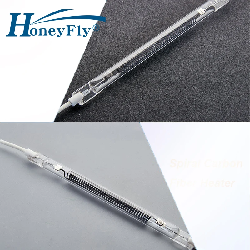 Нагревательная лампа HoneyFly из углеродного волокна 400 Вт 180 мм 220 В спиральный