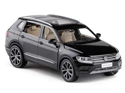 Высокая симуляция 1/32 масштаб Tiguan L легированная модель автомобиля Muaical мигающая