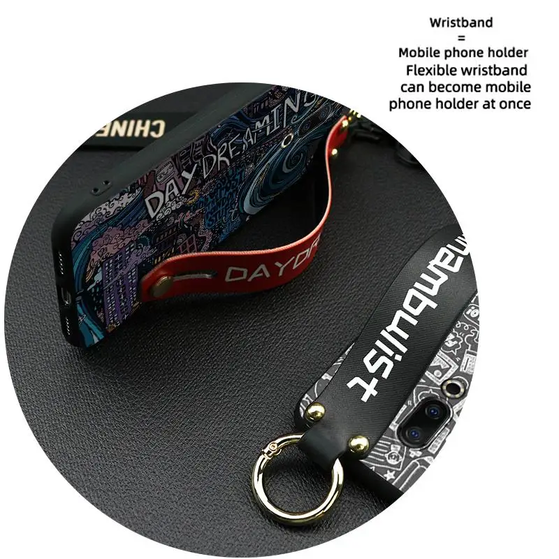 Shockproof Phone Case For Meizu 16th Plus 6.5-inch Holder Delicate TPU Silicone Cover Lanyard Graffiti Series | Мобильные телефоны